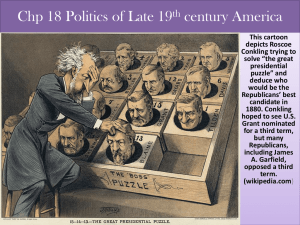 Chp 18 Politics of Late 19th century America
