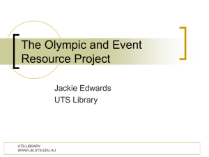 The Olympic and Event Resource Project