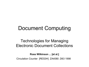 Chapter 1 - The Department of Computing Decision Sciences