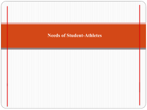 Needs of Student-Athletes Summary