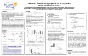 Isolation of N-linked glycopeptides from plasma