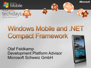 Windows Mobile and .NET Compact Framework