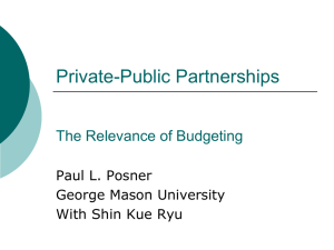 Private Public Partnerships