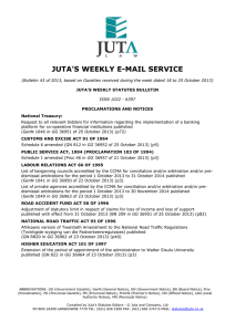 juta's weekly e-mail service