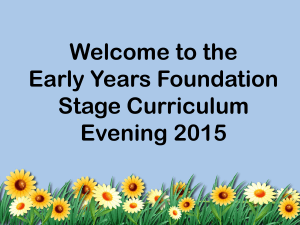 Reception Curriculum evening 2015
