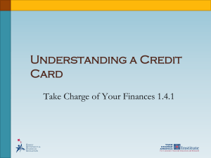 Credit Card Lecture