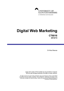 CT6016 Digital Web Marketing - School of Computing and Technology