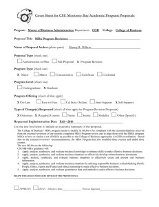 (MLO)Proposal to Senate Curriculum Council