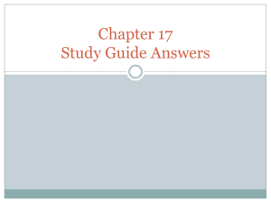 Ch 17 Study Guide