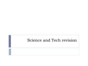 Science and Tech revision - EL2014-3O2