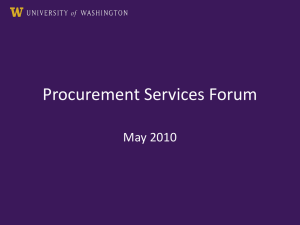 Full Service Provider - University of Washington