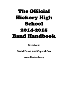 Handbook-14-15 - Hickory High School Bands