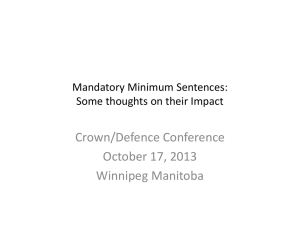 Mandatory Minimum Sentences PowerPoint 2013