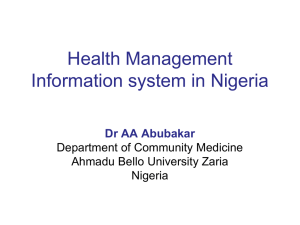 Health Management Information system in Nigeria