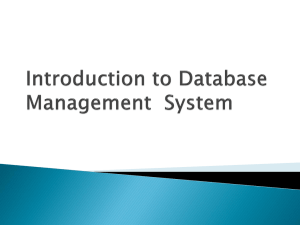 Introduction to database system