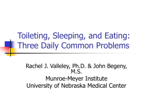 Toileting, Sleeping, and Eating - University of Nebraska Medical