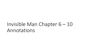 Invisible Man Chapter 6 * 10 Annotations