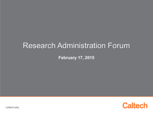 February 17, 2015 - Caltech Office of Research Administration