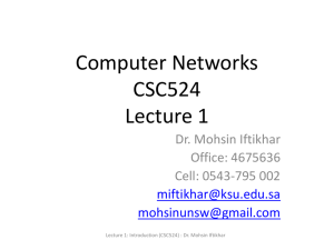 Computer Networks Lecture 1