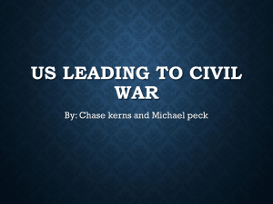 US leading to civil war
