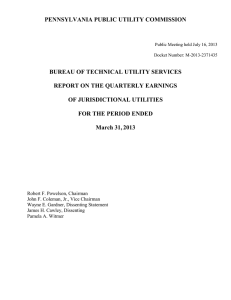 Quarter 1 - Public Utility Commission