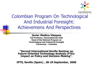 Colombian Program On Technological And Industrial Foresight