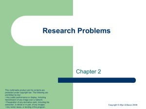 Quantitative Research Problems