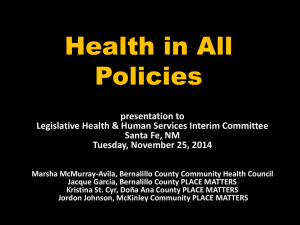 HiAP Presentation to Legislative Health & Human Services Committee