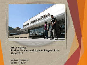 Norco College Student Success and Support Program Plan