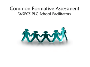 Creating a Common Formative Assessment