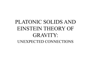 platonic solids and einstein theory of gravity