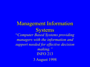 Marketing Information System Model
