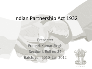 Indian Partnership Act 1932