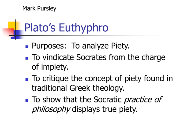 Plato S Euthyphro Explained