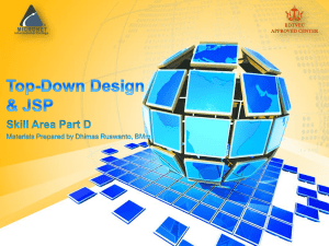 Part D – Top-Down Design, JSP, Program Documentation