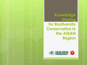 Knowledge Sharing for Biodiversity Conservation in the ASEAN