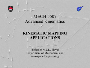 Kinematic Mapping Applications