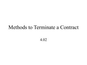 Methods to Terminate a Contract