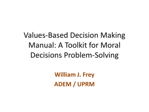 Values Bases Decision Making
