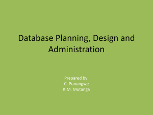 Database Planning, Design and Administration