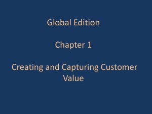 Global Edition Chapter 1 Marketing: Creating and Capturing