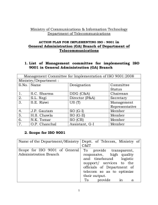 D/o Telecommunications - Performance Management