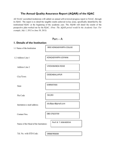 AQAR REPORT 2013-14 - Sri.Kongadiyappa College