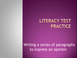 Test opinion paragraphs