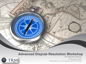 Advance Dispute Resolution Workshop Slides B vr final