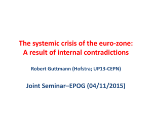 The systemic crisis of the euro-zone A result of internal contradictions