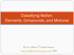 Elements, Compounds, & Mixtures