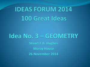 Stuart Hughes' presentation on Idea #3: Geometry
