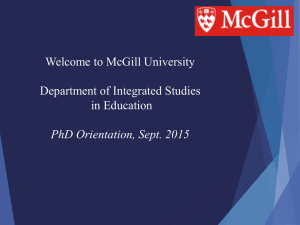 Diapositive 1 - McGill University