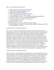 Proposal/Syllabus - Saint Mary's College of California